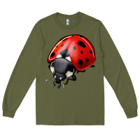 Army Green ladybug Long Sleeve Tee - Jasminsmagicworld