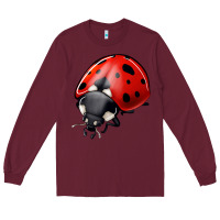 Burgundy ladybug Long Sleeve Tee - Jasminsmagicworld