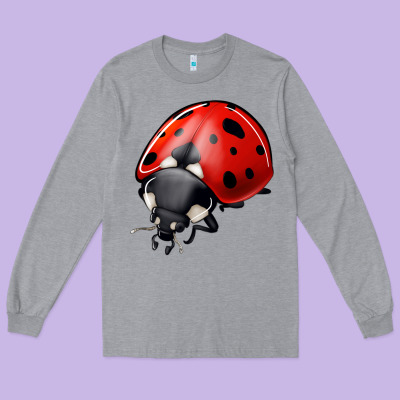 Ladybug Long Sleeve Tee Designed By Jasminsmagicworld