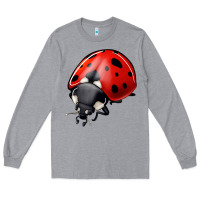 Heather Grey ladybug Long Sleeve Tee - Jasminsmagicworld