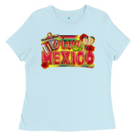 Baby Blue Viva Mexico Ladies Tee - texasbilliewilder