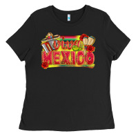Black Viva Mexico Ladies Tee - texasbilliewilder