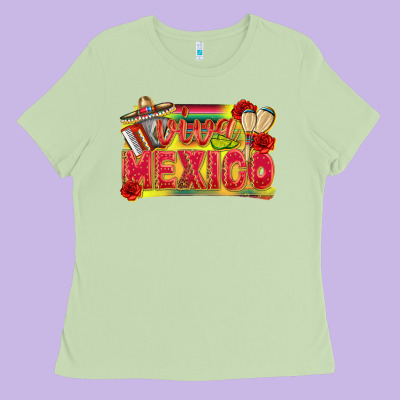 Viva Mexico Ladies Tee Designed By Texasbilliewilder