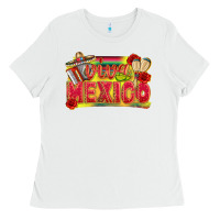 White Viva Mexico Ladies Tee - texasbilliewilder