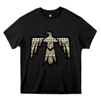 Black Western Green Aztec Thunderbird Heavy Core Tee - Bettercallsaul