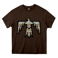 Chocolate Brown Western Green Aztec Thunderbird Heavy Core Tee - Bettercallsaul