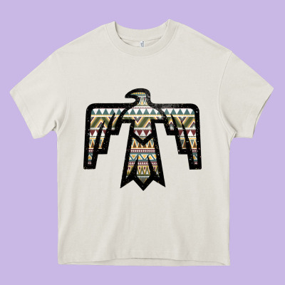 Western Green Aztec Thunderbird Heavy Core Tee Designed By Bettercallsaul