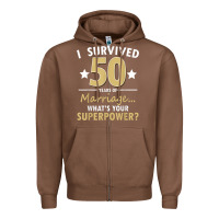 Chestnut 50 years of marriage superpower 50th wedding anniversary Zipper Hoodie - trangStudio
