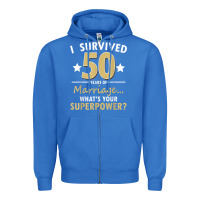 True Royal 50 years of marriage superpower 50th wedding anniversary Zipper Hoodie - trangStudio