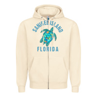 Sandshell sanibel island beach design  sea turtle illustration gift pullover hoo Zipper Hoodie - trangStudio
