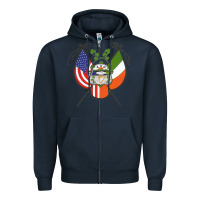 Navy Ancient Order of Hibernians Premium Zipper Hoodie - trangStudio