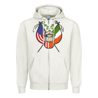 Oatmeal Heather Ancient Order of Hibernians Premium Zipper Hoodie - trangStudio