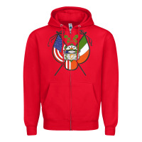 Red Ancient Order of Hibernians Premium Zipper Hoodie - trangStudio
