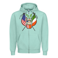 Seafoam Ancient Order of Hibernians Premium Zipper Hoodie - trangStudio