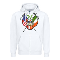 White Ancient Order of Hibernians Premium Zipper Hoodie - trangStudio