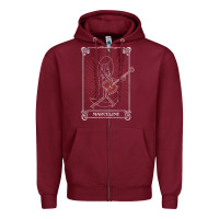 Burgundy adventure time halloween marceline tarot card Zipper Hoodie - trangStudio