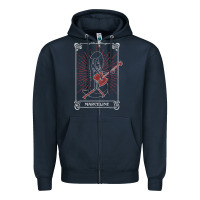 Navy adventure time halloween marceline tarot card Zipper Hoodie - trangStudio