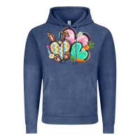 Vintage Denim Easter heart Easter Day Vintage Hoodie - CowGirlArtShop