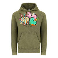Vintage Olive Easter heart Easter Day Vintage Hoodie - CowGirlArtShop