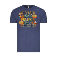 Vintage Denim stressed blessed pumpkin spice obsessed Vintage Tee - CowGirlArtShop