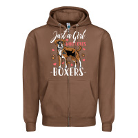 Chestnut Kids Boxer Dog Just A Girl Who Loves Boxers Gift Zipper Hoodie - trangStudio