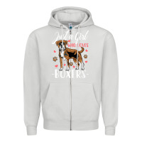 Dove Grey Kids Boxer Dog Just A Girl Who Loves Boxers Gift Zipper Hoodie - trangStudio