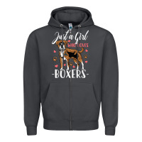 Smoke Kids Boxer Dog Just A Girl Who Loves Boxers Gift Zipper Hoodie - trangStudio