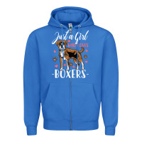 True Royal Kids Boxer Dog Just A Girl Who Loves Boxers Gift Zipper Hoodie - trangStudio