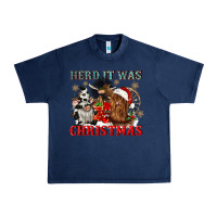 Navy herd it was christmas Urban Heavy Tee - CowGirlArtShop