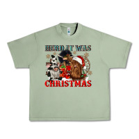 Oil Green herd it was christmas Urban Heavy Tee - CowGirlArtShop