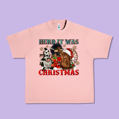 Herd It Was Christmas Urban Heavy Tee Designed By Cowgirlartshop