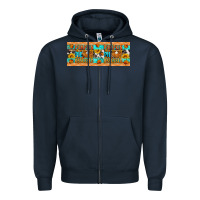 Navy Pumpkin Pie Obsessed Zipper Hoodie - Artiststas
