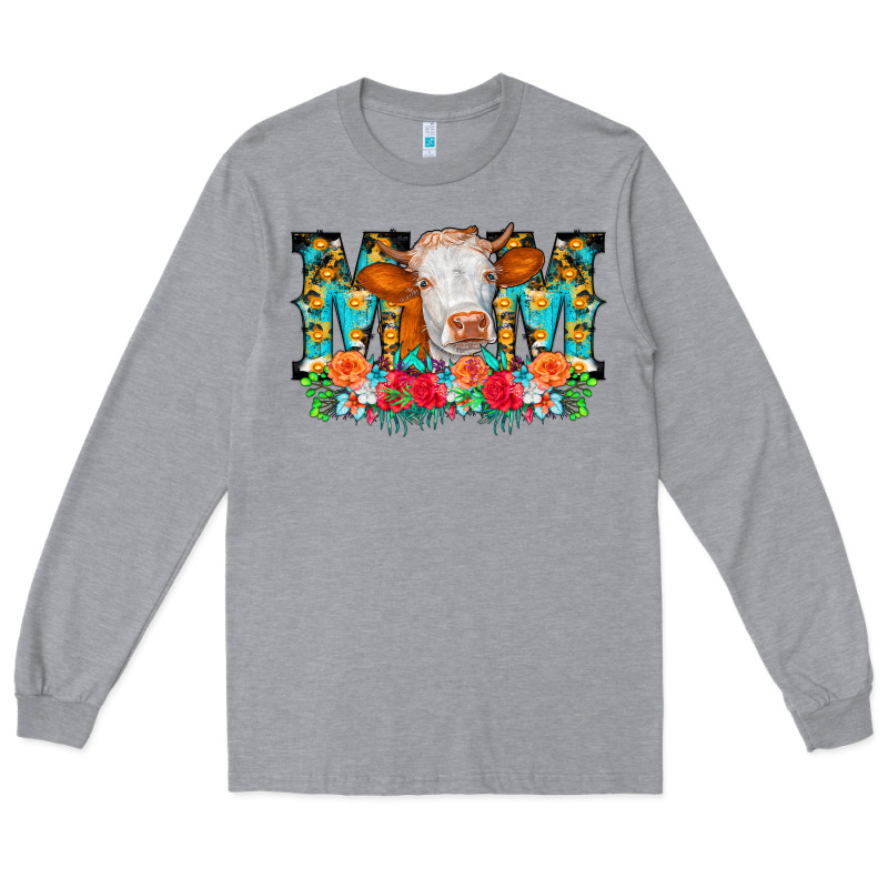 Mom Cow Flowers Long Sleeve Tee by CowCowDesign | Teevron