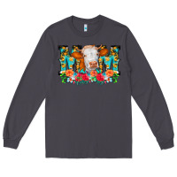 Smoke Mom Cow Flowers Long Sleeve Tee - CowCowDesign