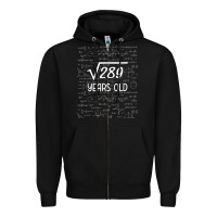 Black 17 year old gift boys girls funny 17th birthday gifts math Zipper Hoodie - trangStudio