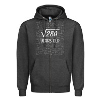 Charcoal Heather 17 year old gift boys girls funny 17th birthday gifts math Zipper Hoodie - trangStudio