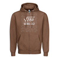 Chestnut 17 year old gift boys girls funny 17th birthday gifts math Zipper Hoodie - trangStudio