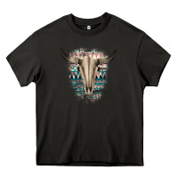 Asphalt Western Aztec Bull Skull Heavy Core Tee - Bettercallsaul