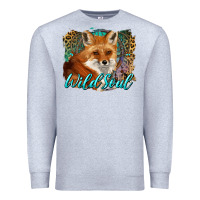 Heather Grey wild soul fox with dream catcher Premium Sweatshirt - BarkalooDesign