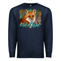 Navy wild soul fox with dream catcher Premium Sweatshirt - BarkalooDesign