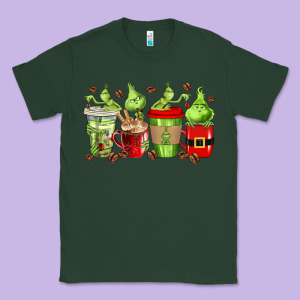 Grinch Coffee Cups Classic Tee Designed By Texasbilliewilder