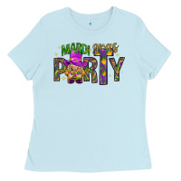 Baby Blue Mardi Gras party Ladies Tee - NancyCooperArtShop