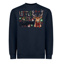 Navy little miss christmas Heavyweight Sweatshirt - CowhideDigitalArt