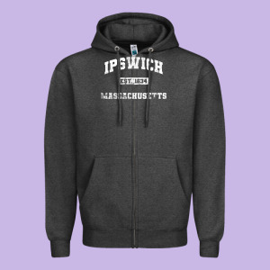 Ipswich Massachusetts Ma Vintage State Athletic Style Zipper Hoodie Designed By Trangstudio