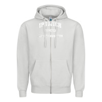 Dove Grey ipswich massachusetts ma vintage state athletic style Zipper Hoodie - trangStudio