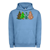 Pigment Pebble Blue Christmas tree cakes and Christmas trees  ado Urban Hoodie - AdoDesignShop