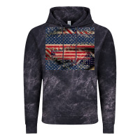 Cloud Black American flag stitches Vintage Hoodie - CowGirlArtShop
