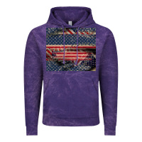 Cloud Purple American flag stitches Vintage Hoodie - CowGirlArtShop