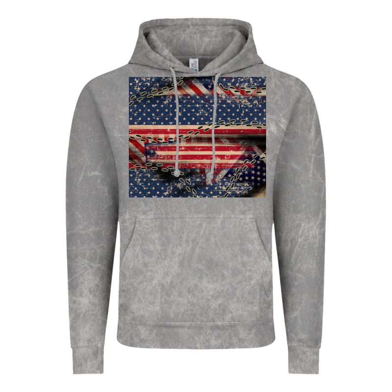 American Flag Stitches Vintage Hoodie by CowGirlArtShop | Teevron