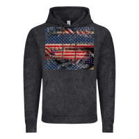 Vintage Black American flag stitches Vintage Hoodie - CowGirlArtShop